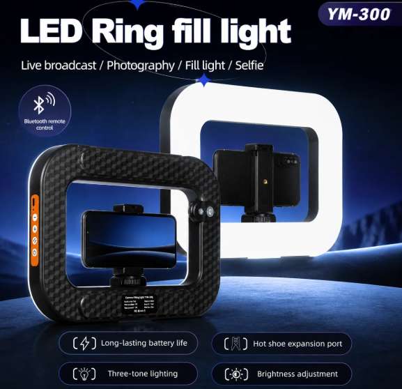 Aro para celular cuadrado para iluminación YM-300