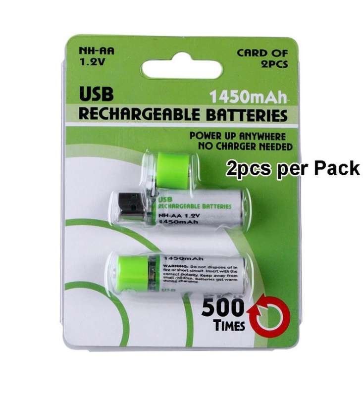 Pila Recargable Usb AA 1450mAh NH-AA 1.2V