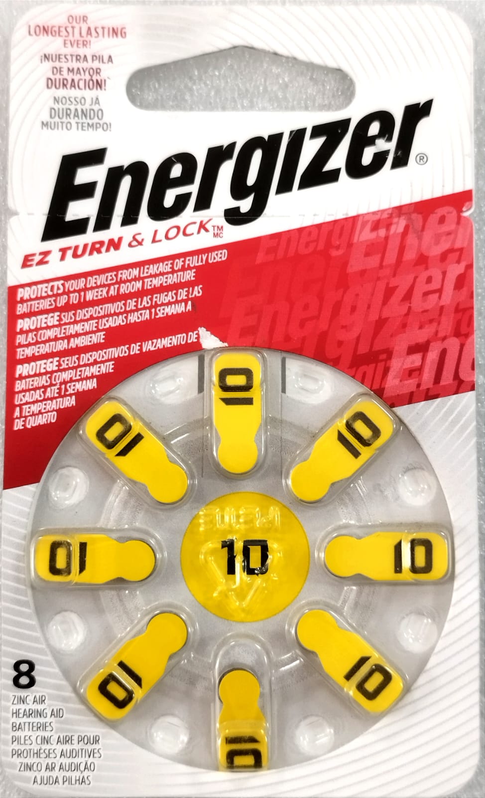 Pila Energizer Audífono AZ10 6*8U