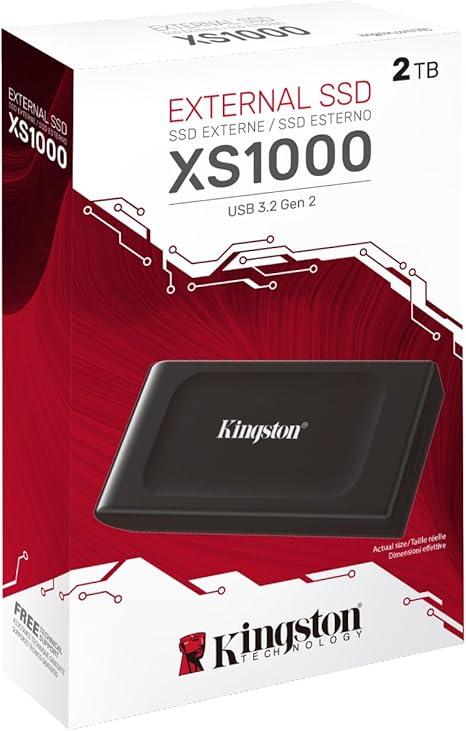 Disco Solido Kingston XS1000 SSD de 2 TB USB 3.2 Gen 2 