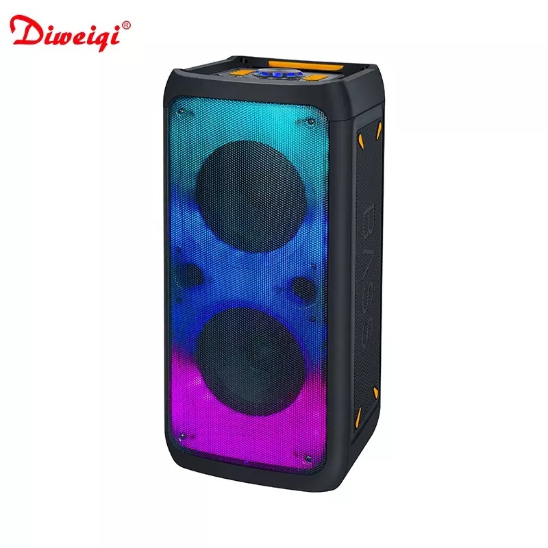 Parlante Party Recargable 2 bajos de 8 FM Bluetooth Luz Led circular 4000w TWS