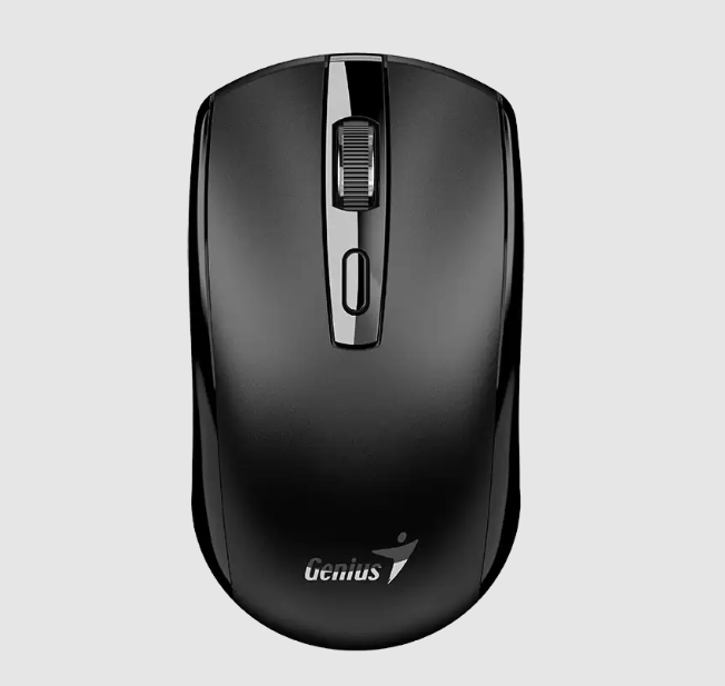 Mouse Genius Eco-8150 wireless negro recargable con IA copilot 4 botones 1200 DPI