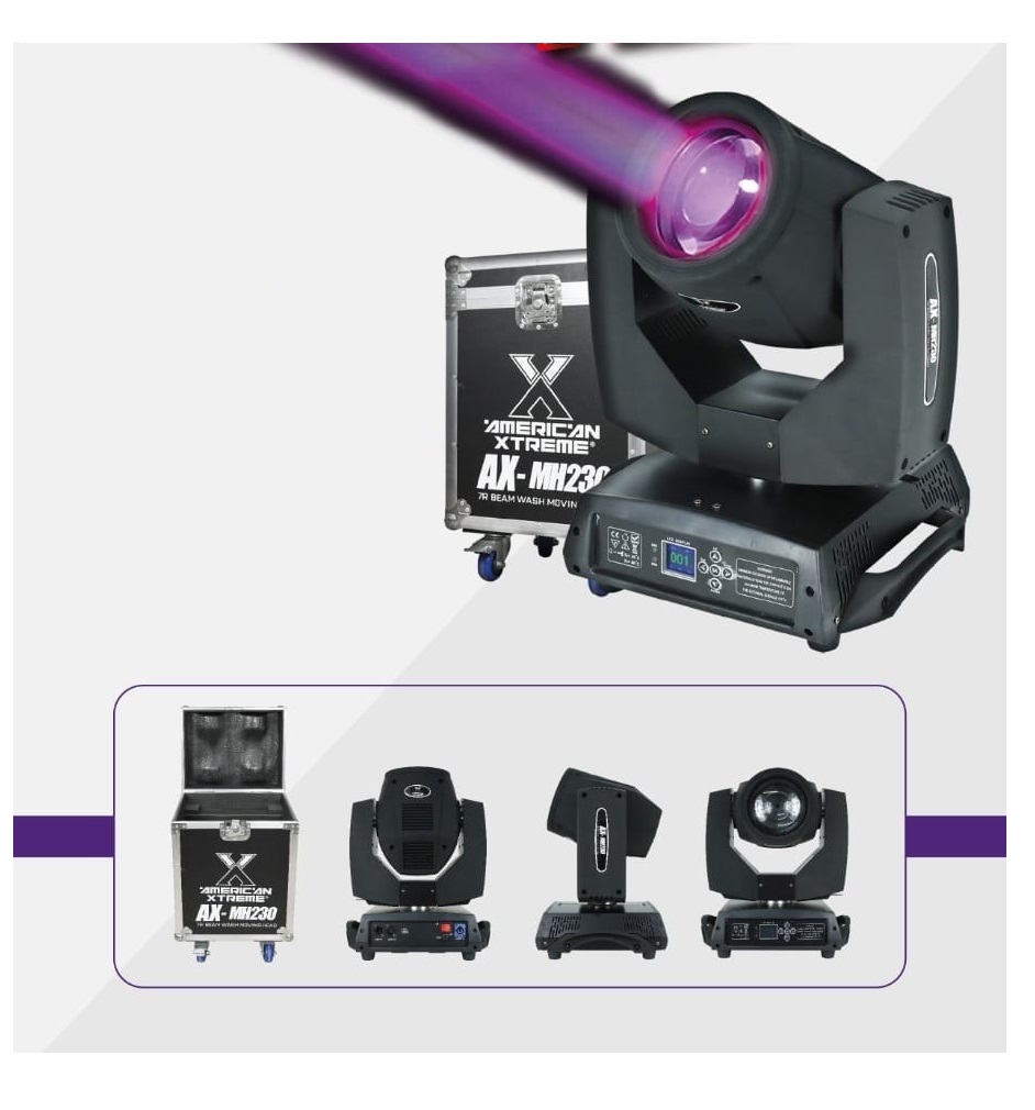 Luz Robótica DJ Beam 230W 7R AX-MH230 + Cofre