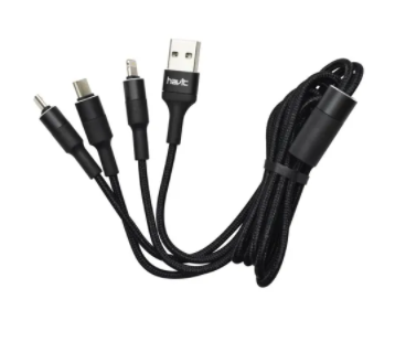 Cable De Carga Celular 3 En 1 iPhone + Tipo C + Micro Usb