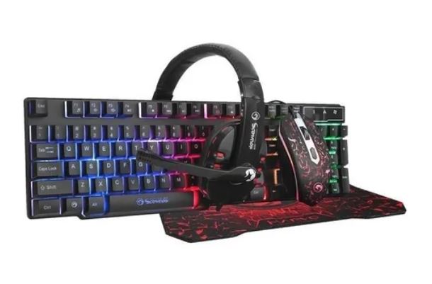 Combo Gamer Marvo Cm-370 Teclado Mouse Pad Mouse Audífono
