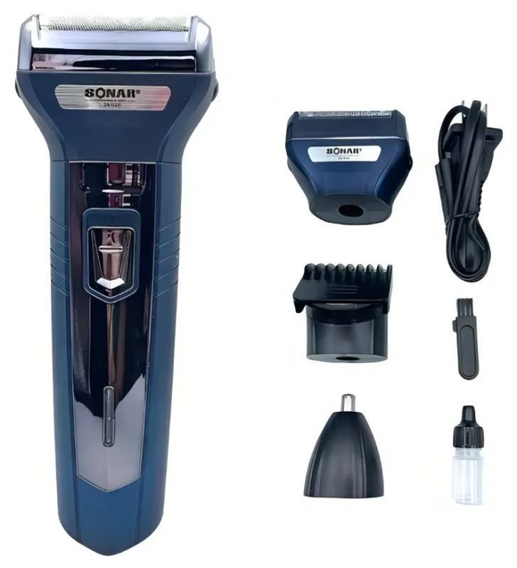 Kit Afeitadora eléctrica recargable 3 en 1 Sonar  Máquina Para Barba Y Nariz