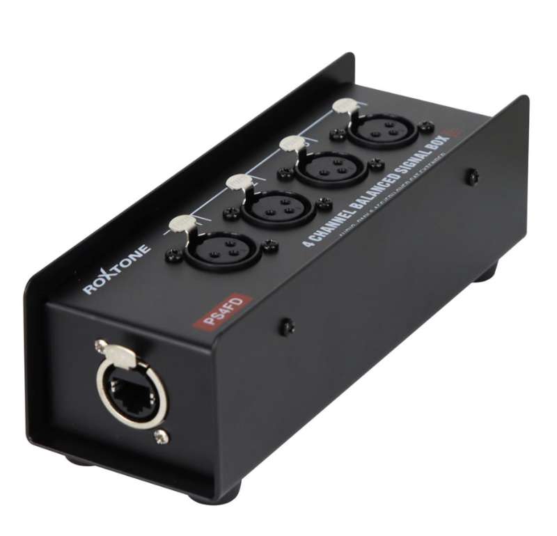 Splitter Roxtone 4 jack XLR x rj45 PS4FD