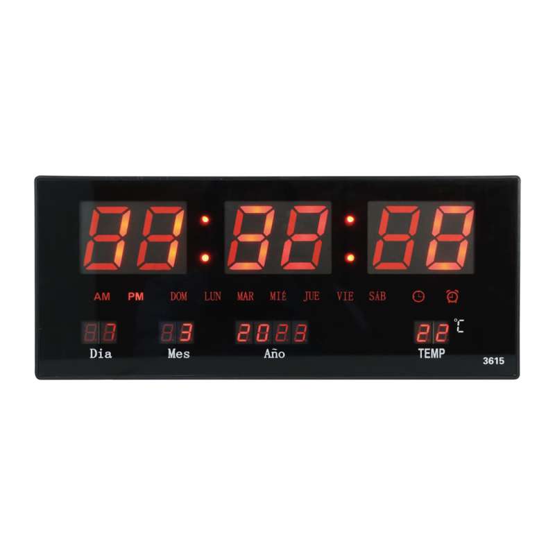Reloj digital de pared con fecha y temperatura LC-01
