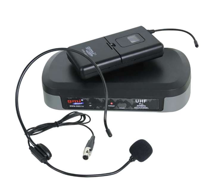 Micrófono GMI inalámbrico profesional diadema 1 UHF GWM6851H
