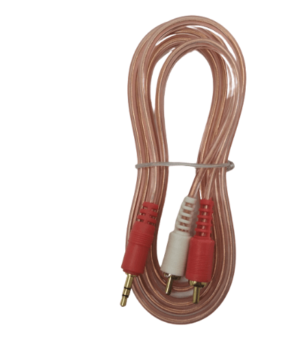Cable Auxiliar Discman De 3.5mm A 2 Rca Blanco Rojo 1.5m