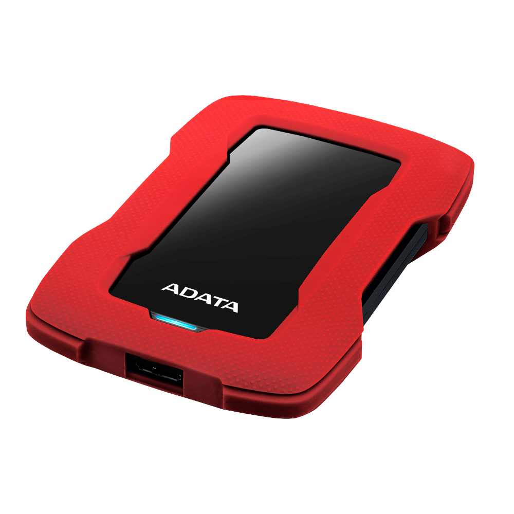 Disco duro externo Adata HD330 2TB Rojo soporta golpes y caídas