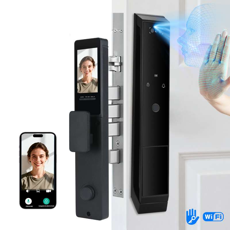 Cerradura WIFI DSK1102 Cámara + Pantalla escanea Rostro Mano Tuya
