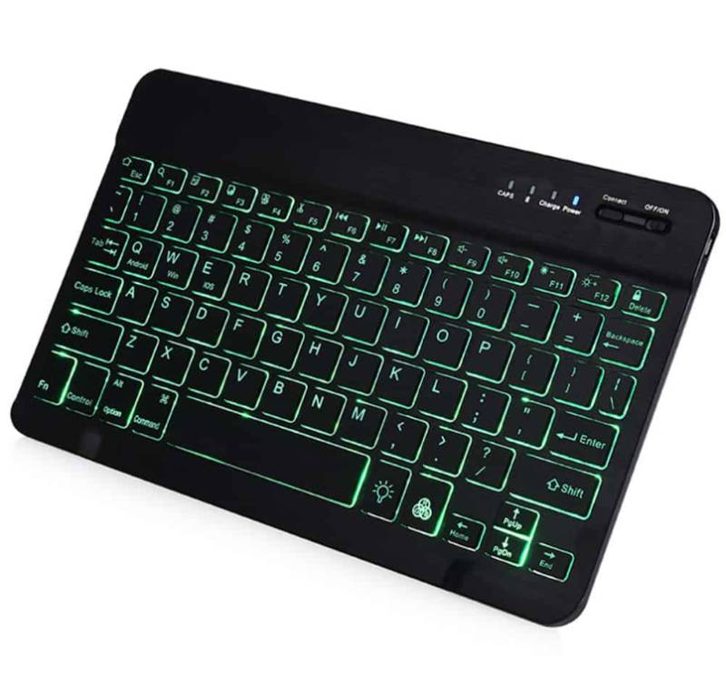 Teclado bluetooth con luz 10 pulgadas IOS / Android / MacOS / Windows