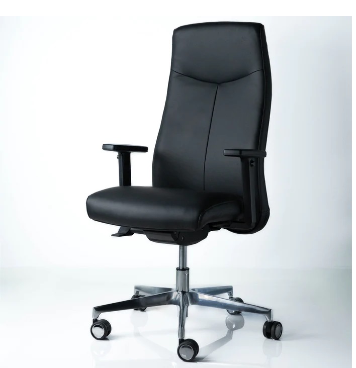 Silla Gratoria de Oficina Gerencial  Leather chair Negra Calidad