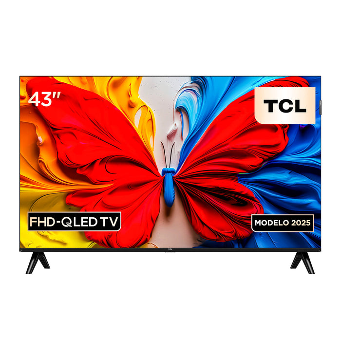 TCL 43 pulgadas QLED Smart TV con Google TV – Colores Vibrantes, Apps y Control por Voz (43S5K)