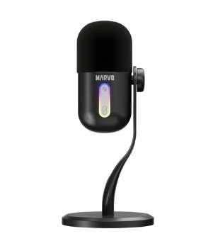 Micrófono para pc Marvo MIC08 usb negro grabación omnidireccional 