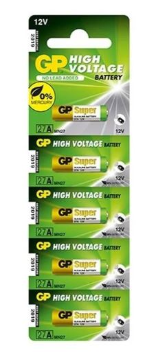 Pila Gp 27a 5u Alkalina C20 12v Control Alarma Carro