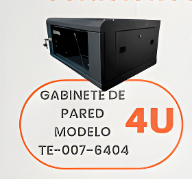 Gabienete de pared Teclam TE-007-6404 4U vidrio
