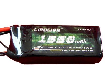 Batería lipo 7.4V/2S/35C 1550MAH 