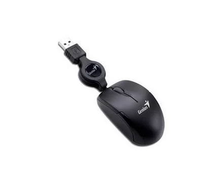 Super Mini Mouse Genius Micro Traveler Usb Retráctil Negro