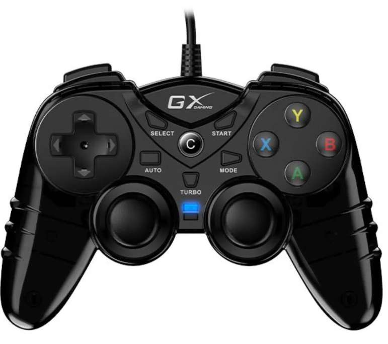 Palanca de juegos Genius Maxfire GX-17UV 2 motores vibración para pc y ps3