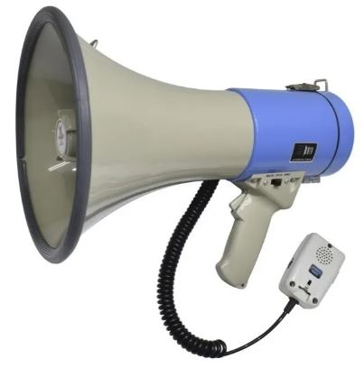 Megáfono Altavoz Recargable 23x34.5 Cm Sirena 30w Usb Sd 508