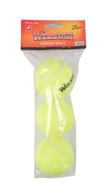 SET PELOTAS DE TENIS WELSTAR 6,35CM X3