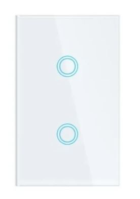 INTERRUPTOR INTELIGENTE TUYA SMART 2 GANG BLANCO TY121