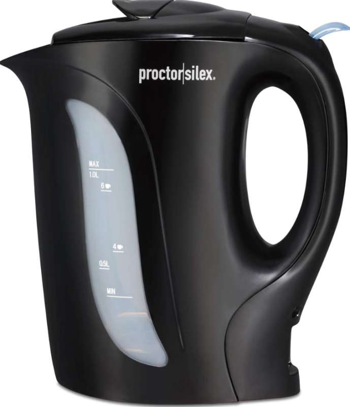 Hervidora de agua Tetera Proctor Silex 1 litro negra