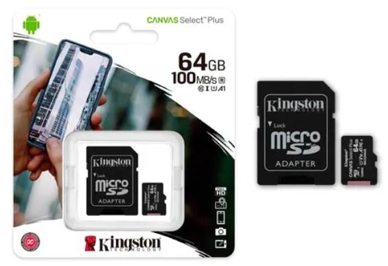 Tarjeta De Memoria Micro Sd 64 Gb Kingston 100mb Uhs-i