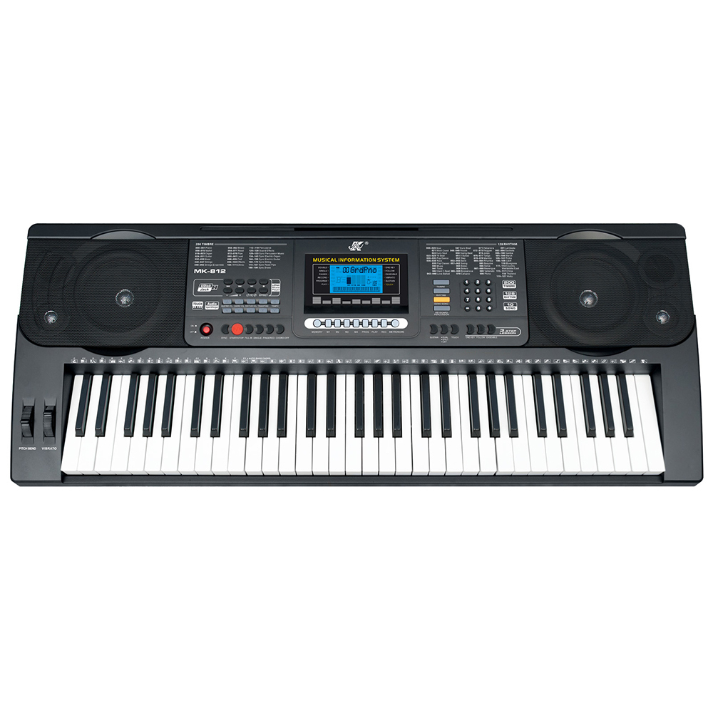 Teclado Organo Sintetizador Mk-812 61 Teclas 128 Ritmos 200 Sonidos
