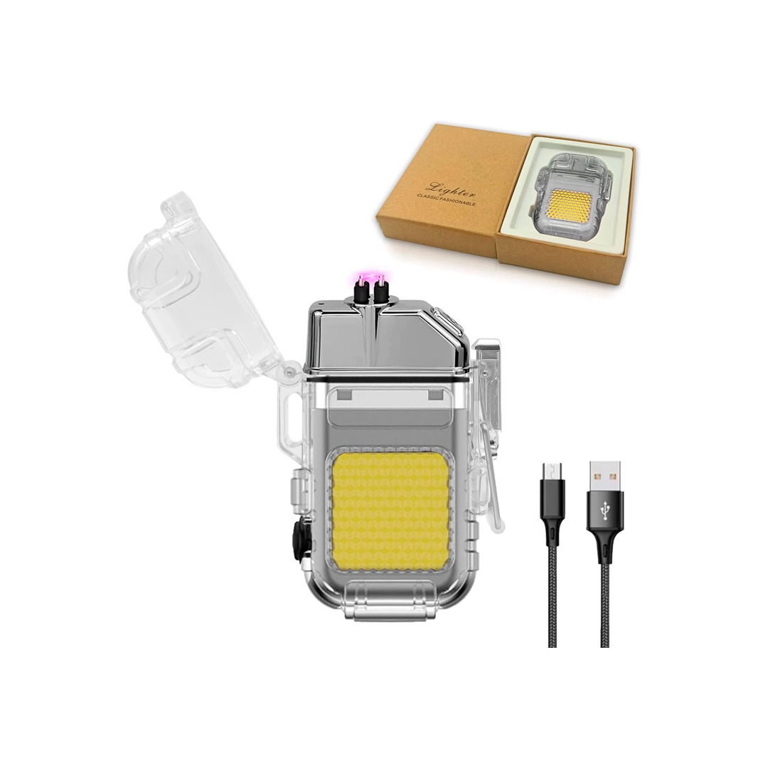 Encendedor eléctrico + linterna usb recargable tipo c