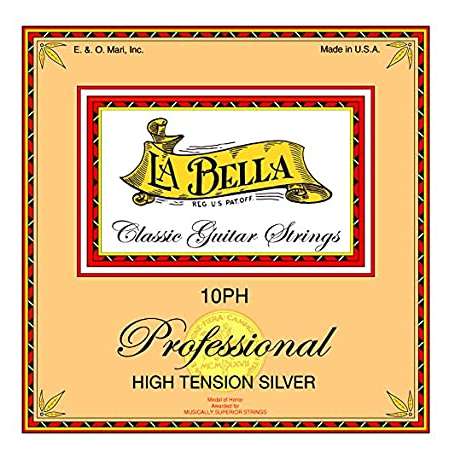 Juego de  Cuerdas La Bella  Acústica Nylon Blanco 10PH Profesional