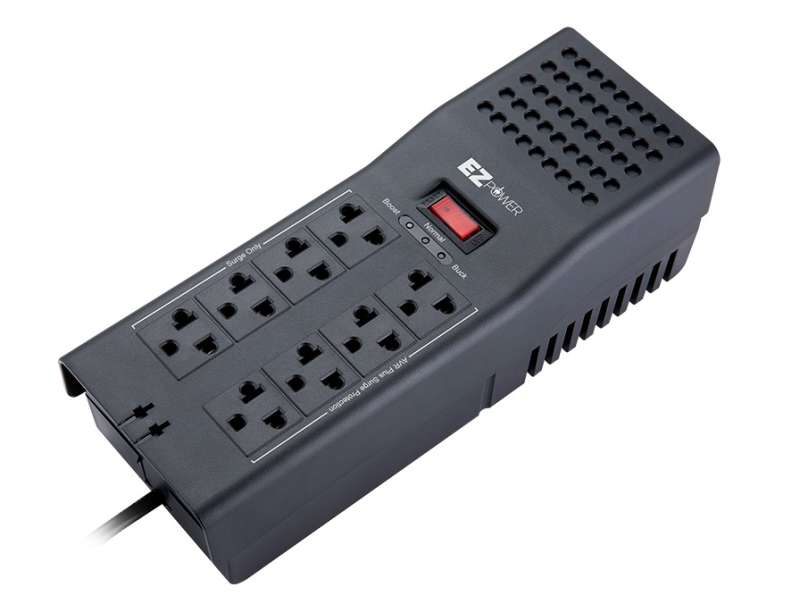 Regulador de Voltaje EZPower 1200VA 600W 8 Tomas 120V EZVR-1200