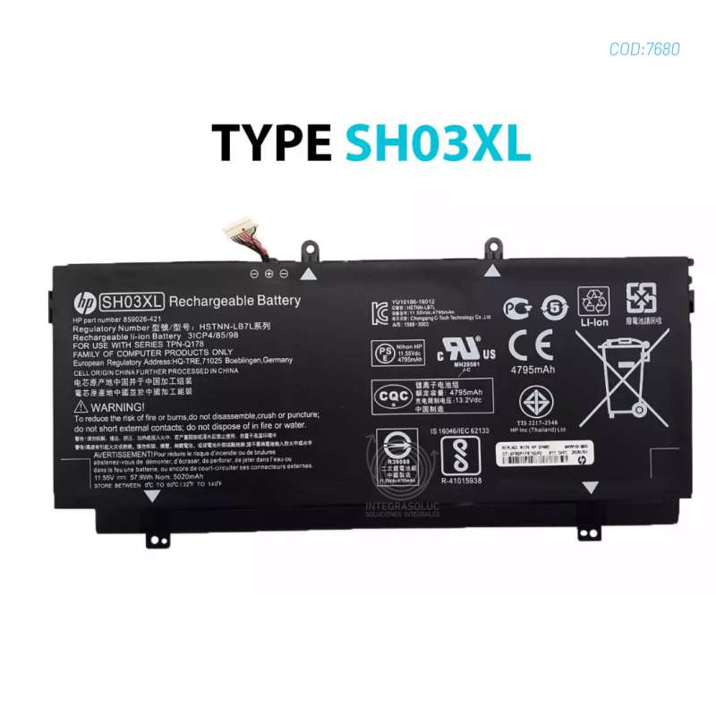 Bateria KB7159 SH03XL 14,4V 48WH 04-01-049