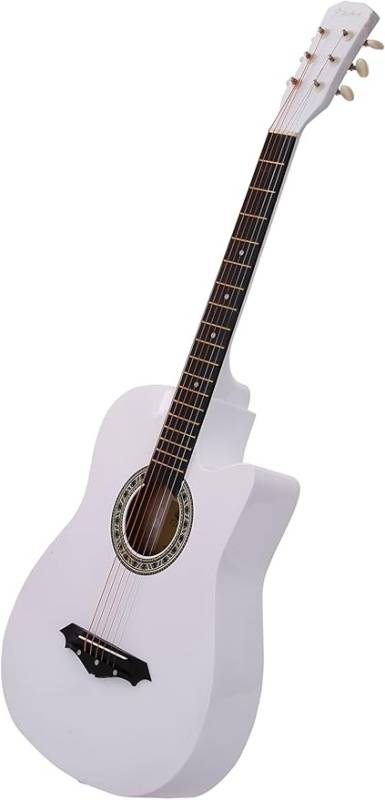 Guitarra electro acústica blanca Kaysen con ecualizador 38 R38EQ 8016B