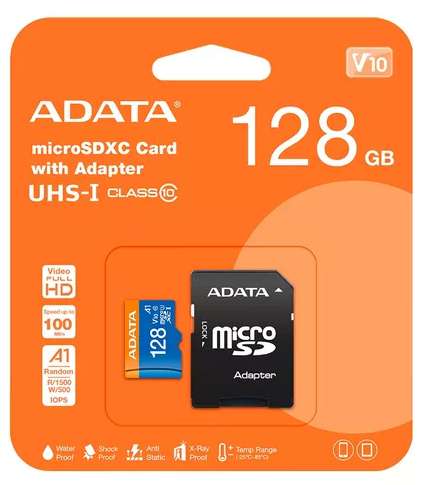 Tarjeta De Memoria Micro Sd 128 Gb 128gb Adata Clase 10 Uhs1 