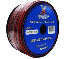 Rollo de cable American xtreme 100 metros rojo negro calibre 22 22RB100E