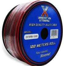 Rollo de cable American xtreme 100 metros rojo negro calibre 16 16RB100E