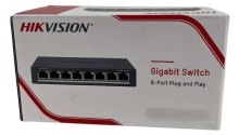 Switch Hikvision no gestionado de escritorio con 8 puertos gigabit ethernet DS3E0508DO