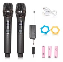Micrófono inalámbrico American Xtreme doble TWM-922 UHF recargable