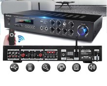 Amplificador Bluetooth Berani GAP-628BT 750w Estereo Hifi USB + 2 MIC 