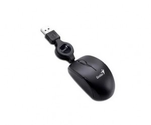 Super Mini Mouse Genius Micro Traveler Usb Retráctil Negro