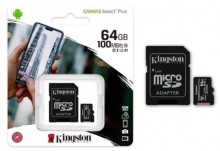 Tarjeta De Memoria Micro Sd 64 Gb Kingston 100mb Uhs-i