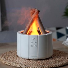 Difusor Humidificador Tipo Chimenea H9 250ml - Llama De Fuego Led